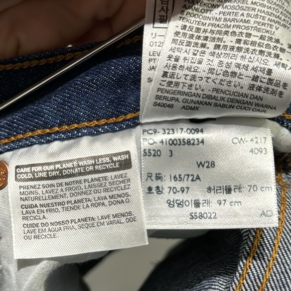 Levi's 501 Original Fit High Rise Shorts Dark Wash Distressed 28 - Picture 13 of 14